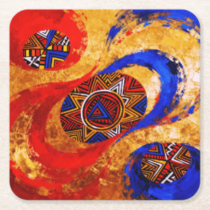 Continuum – A Colourful Black History Celebration Square Paper Coaster