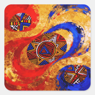 Continuum – A Colourful Black History Celebration Square Sticker