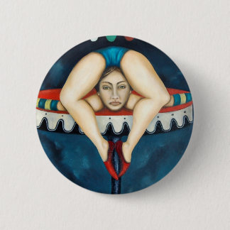 contortionist 6 cm round badge