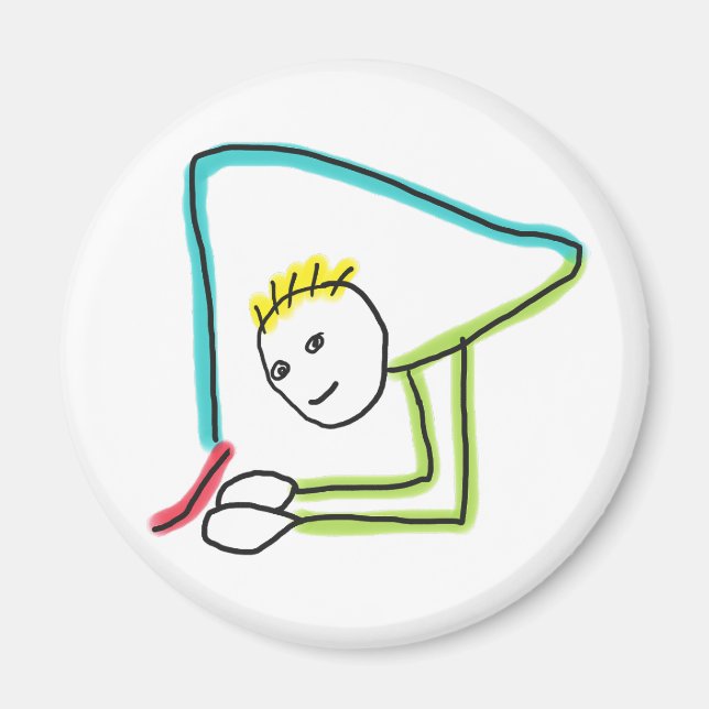 Contortionist Stickman Magnet (Front)