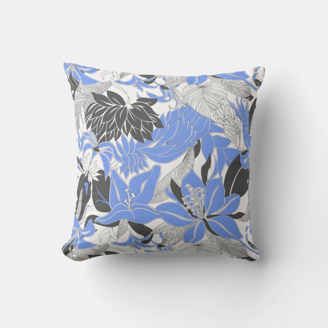 Contour Hawaii Tropical Lily and Protea Floral Cushion (Front)
