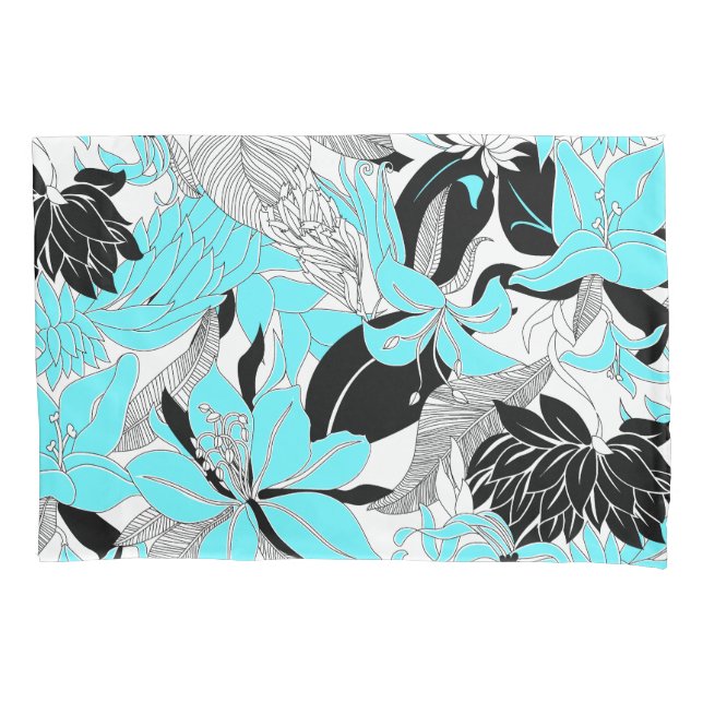 Contour Hawaii Tropical Lily and Protea Floral Pillowcase (Front)