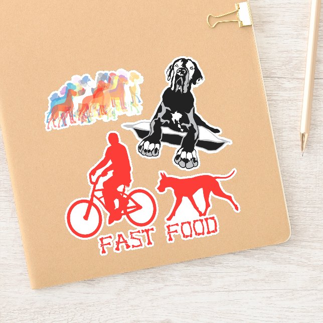 Contour Sticker Great Dane (Notebook)