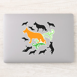 Contour Stickers German Shepherd Dog