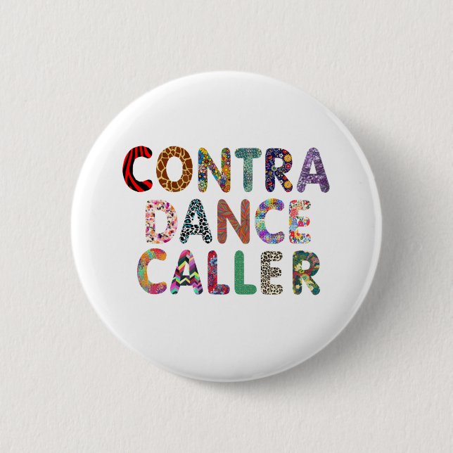 Contra Dance Caller Button (Front)