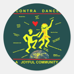 Contra Dance Gifts Classic Round Sticker