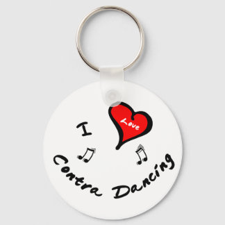 Contra Dancing Items - I Heart Contra Dancing Key Ring