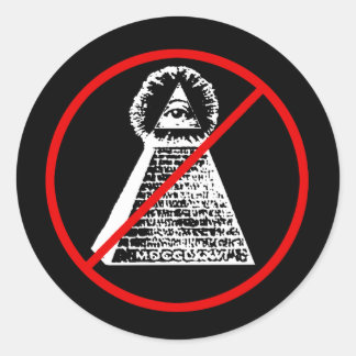 Contra os Illuminati Classic Round Sticker