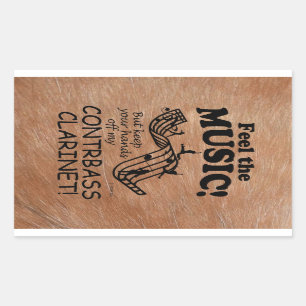 Contrabass Clarinet Feel The Music Rectangular Sti Rectangular Sticker