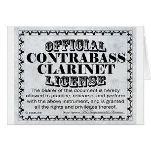 Contrabass Clarinet License