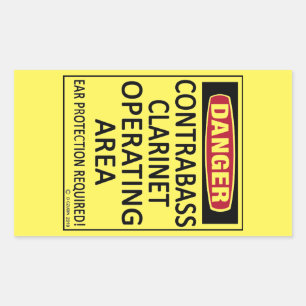 Contrabass Clarinet Operating Area Rectangular Sti Sticker