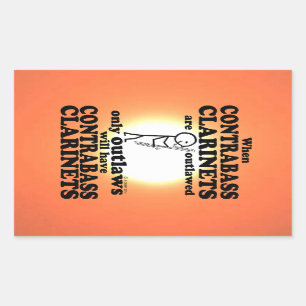 Contrabass Clarinets Outlawed Rectangular Sticker