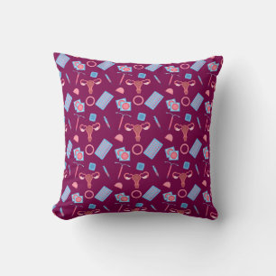 Contraception Pattern Feminist Cushion