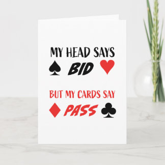  Contract Bridge Humour Card