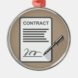 Contract Icon Metal Tree Decoration