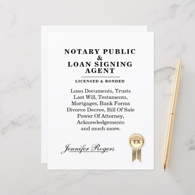 Contract looking certificate style  (Front/Back In Situ)