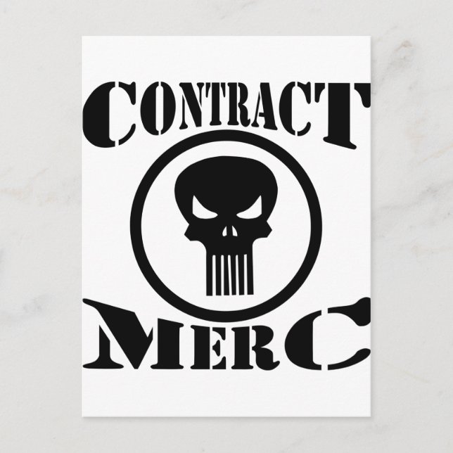Contract Merc Mercenary Postcard (Front)