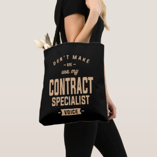 Contract Specialist Funny Job Occupation Tote Bag
