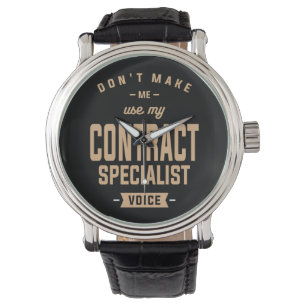 Contract Specialist Funny Job Occupation Watch