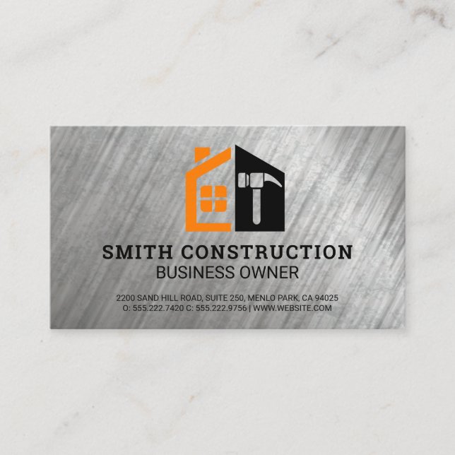 Contractor | Building Architect | Construction Business Card (Front)