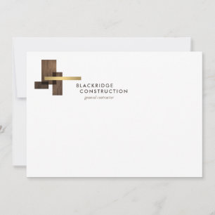 Contractor Construction Business Logo Notecard