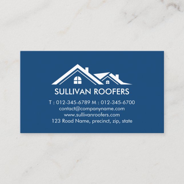 Contractor Construction House Repairs Business Card (Front)