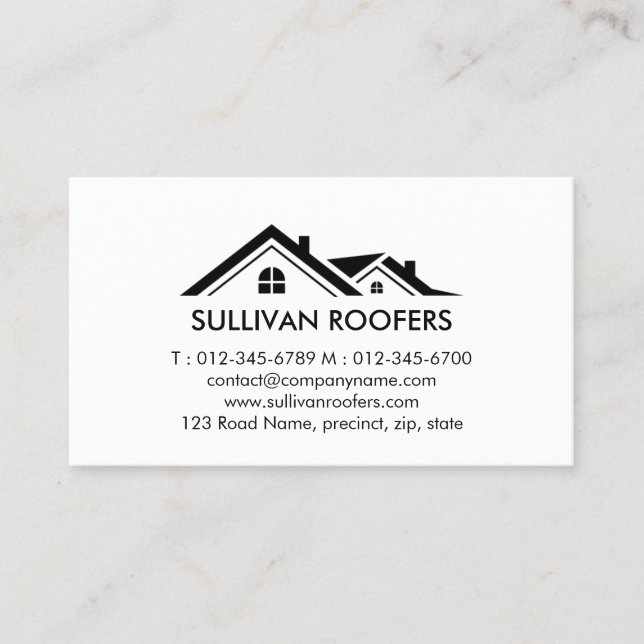 Contractor Construction House Repairs Business Card (Front)