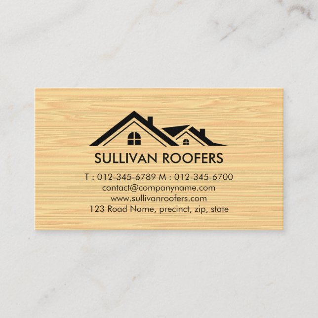 Contractor Construction House Repairs Business Card (Front)