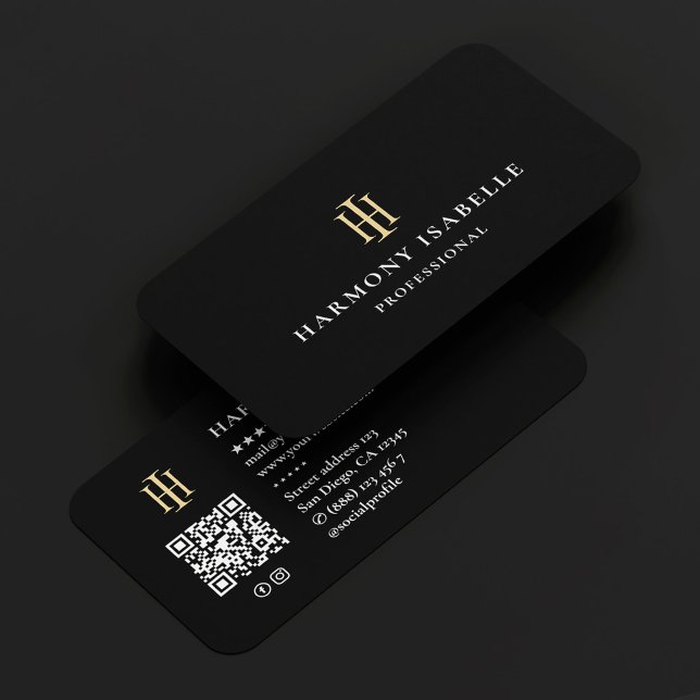 Contractor Monogram Logo Construction Black Business Card (Contractor Monogram Logo Construction Black Business Card
)