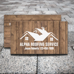 Contractor Roof Repair Construction Roofer Roofing Business Card