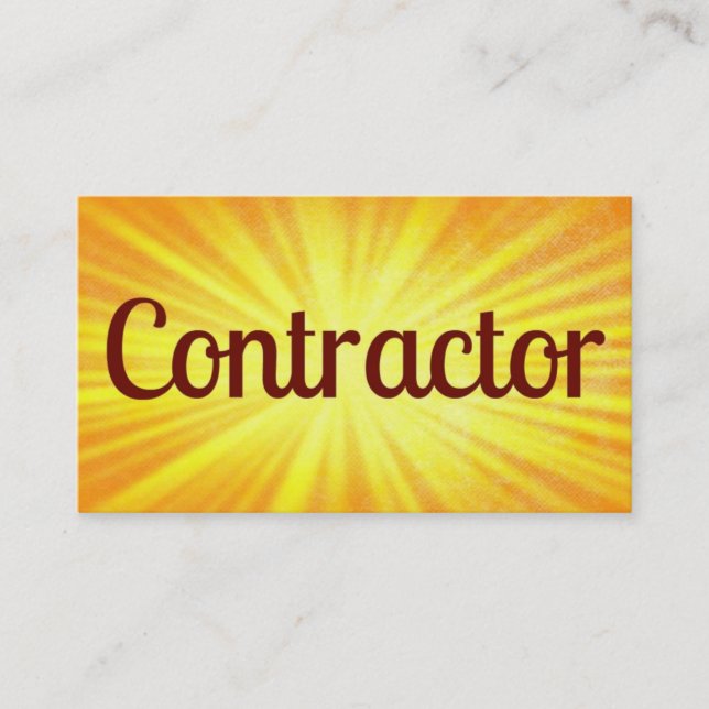 Contractor Sunshine Business Card (Front)