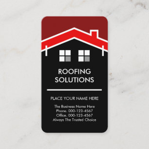 Contractor's Home Roof Motif Construction Business Card