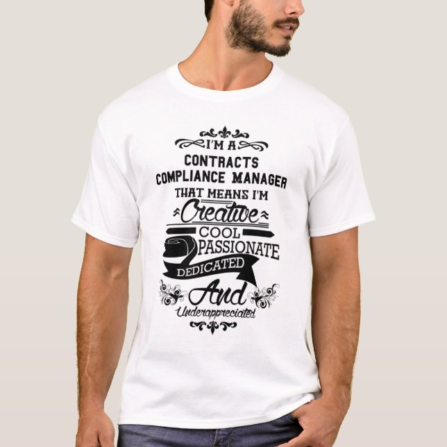 Contracts Compliance Manager T-Shirt Gift/Present (Front)