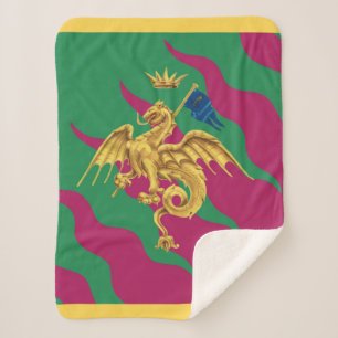 Contrada del Drago (Dragon) Palio di Siena Sherpa Blanket