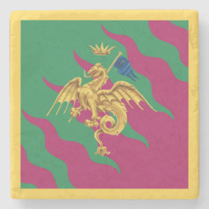 Contrada del Drago (Dragon) Palio di Siena Stone Coaster
