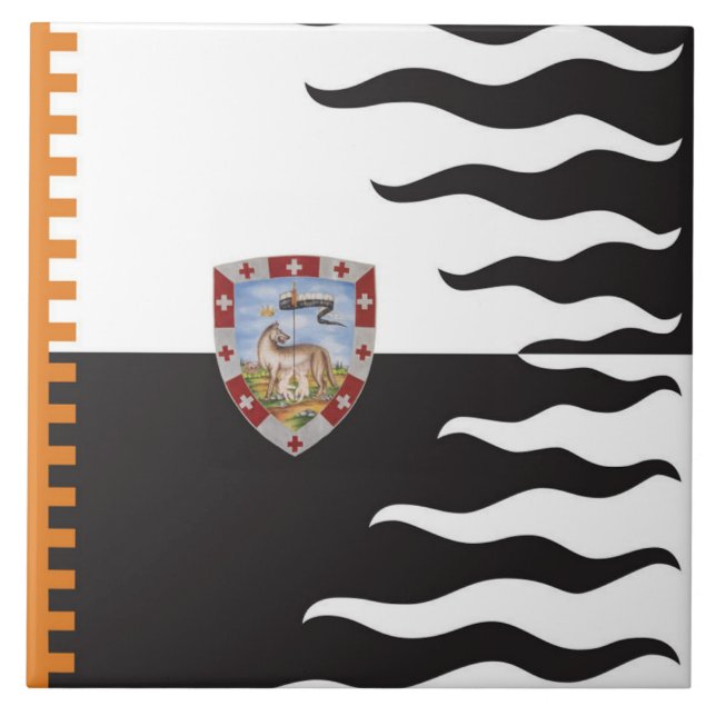 Contrada della Lupa (She-Wolf) Palio di Siena Ceramic Tile (Front)