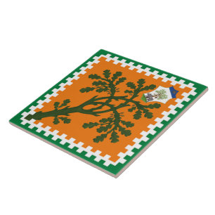 Contrada della Selva (Forest) Palio di Siena Ceramic Tile