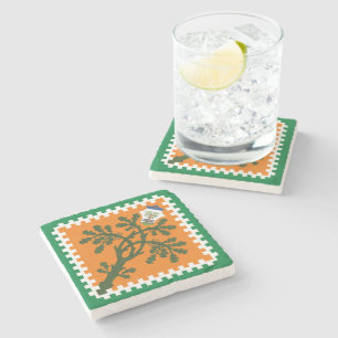 Contrada della Selva (Forest) Palio di Siena Stone Coaster