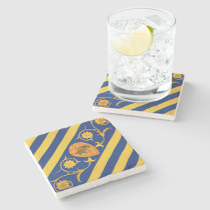 Contrada della Tartuca (Tortoise) Palio di Siena Stone Coaster