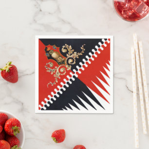 Contrada Priora della Civetta (Owl) Palio di Siena Napkin