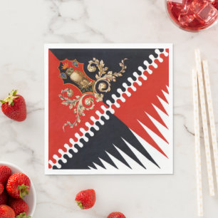 Contrada Priora della Civetta (Owl) Palio di Siena Napkin