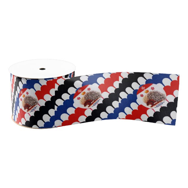 Contrada Sovrana dell' Istrice  (Porcupine) Palio Grosgrain Ribbon (Spool)