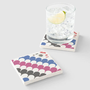 Contrada Sovrana dell' Istrice (Porcupine) Palio Stone Coaster