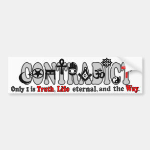 Contradict bumper sticker