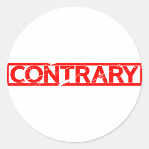 Contrary Stamp Classic Round Sticker