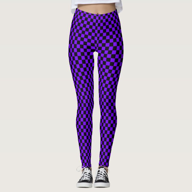 Contrast Check: Bold Grid  Leggings (Front)