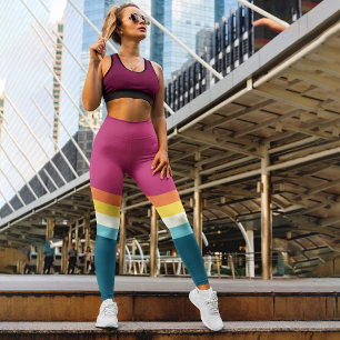 Contrast Vintage Capri Leggings