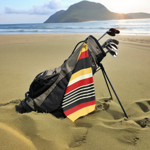 Contrast Yellow With Red Golf Towel