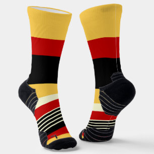 Contrast Yellow With Red Socks