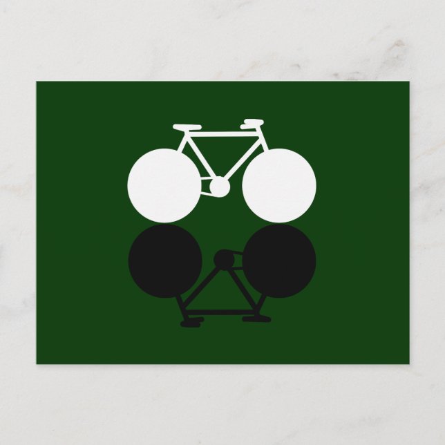 contrasting bicycles graphic postcard (Front)